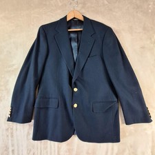 Polo University Club Ralph Lauren Blazer Mens 44 Wool Gold Button Classic USA