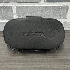 OEM Sony PS VITA System Black Faux Leather Folding Travel Carrying Case