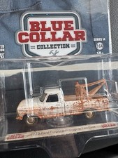Greenlight 1:64 1973 Ford F-100 Weathered Tow Truck - Blue Collar S14 Limited Ed