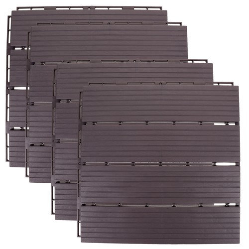 4 Pcs Balkonboden Ineinandergreifende Bodenfliesen Im Außenbereich