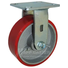 MAPP CASTER 146PURB620R 6"X2" Red Polyurethane on Iron Wheel Rigid Caster -
