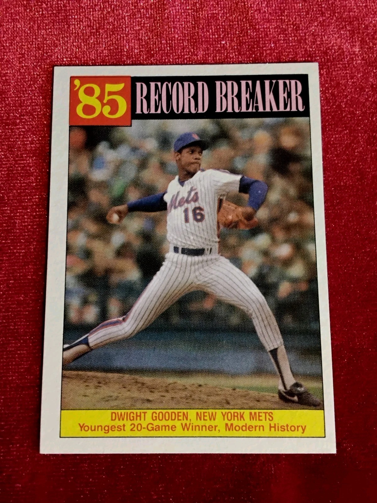 1986 Topps '85 Record Breaker #202 Dwight Gooden 🔥 New York Mets 
