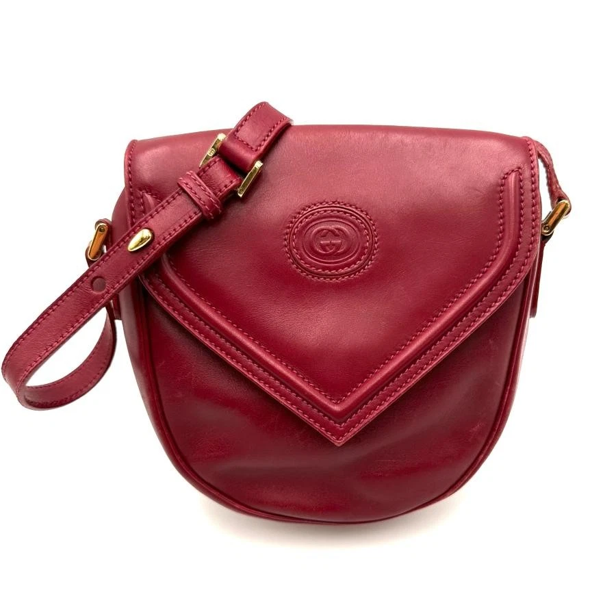 Sac bandoulière GUCCI rouge bordeaux bordeaux sac bandoulière accessoires fermeture éclair charme