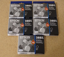 5x Genuine Epson 288XL High-capacity Black Ink Cartridge Mixed EXP in Pics