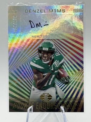 2020 Panini Illusions - Denzel Mims Rookie Endorsements /150 #RE20  (AU, RC)