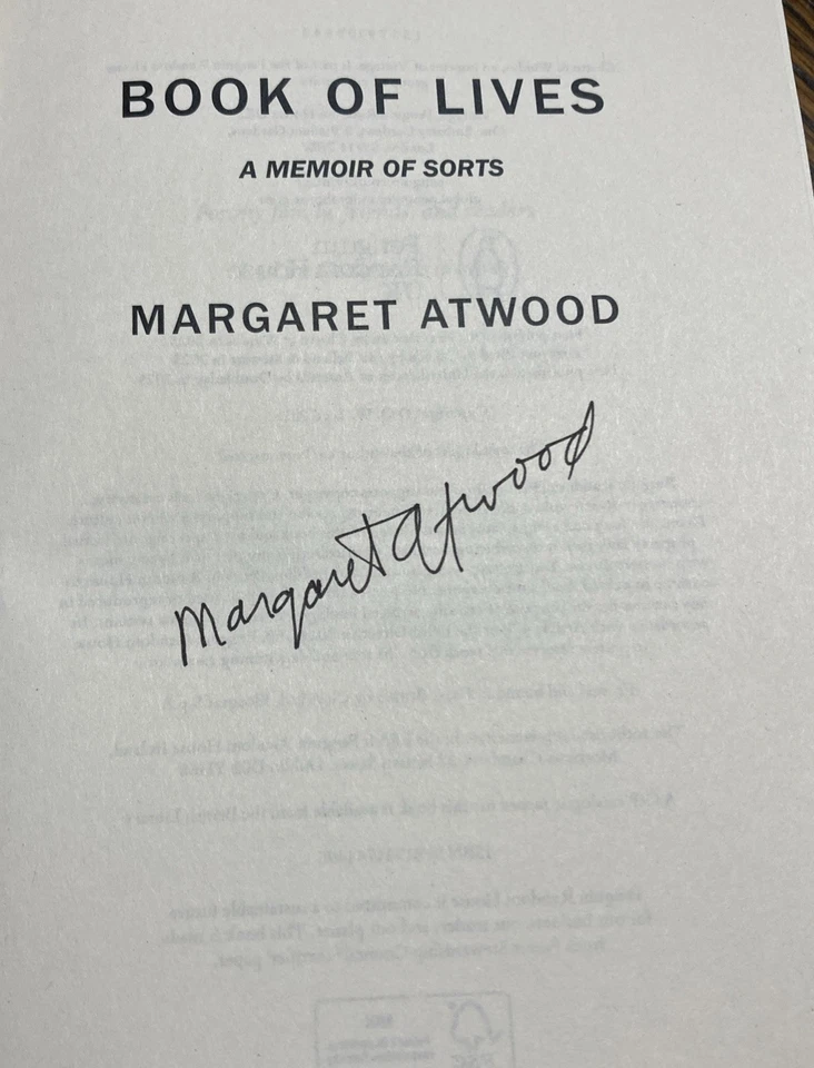 Book of Lives: Signed Margaret Atwood 1st Edition New - Image 3 of 4