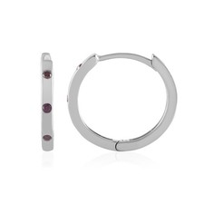 Lila Diamant plattierte 925 Silber Ohrringe