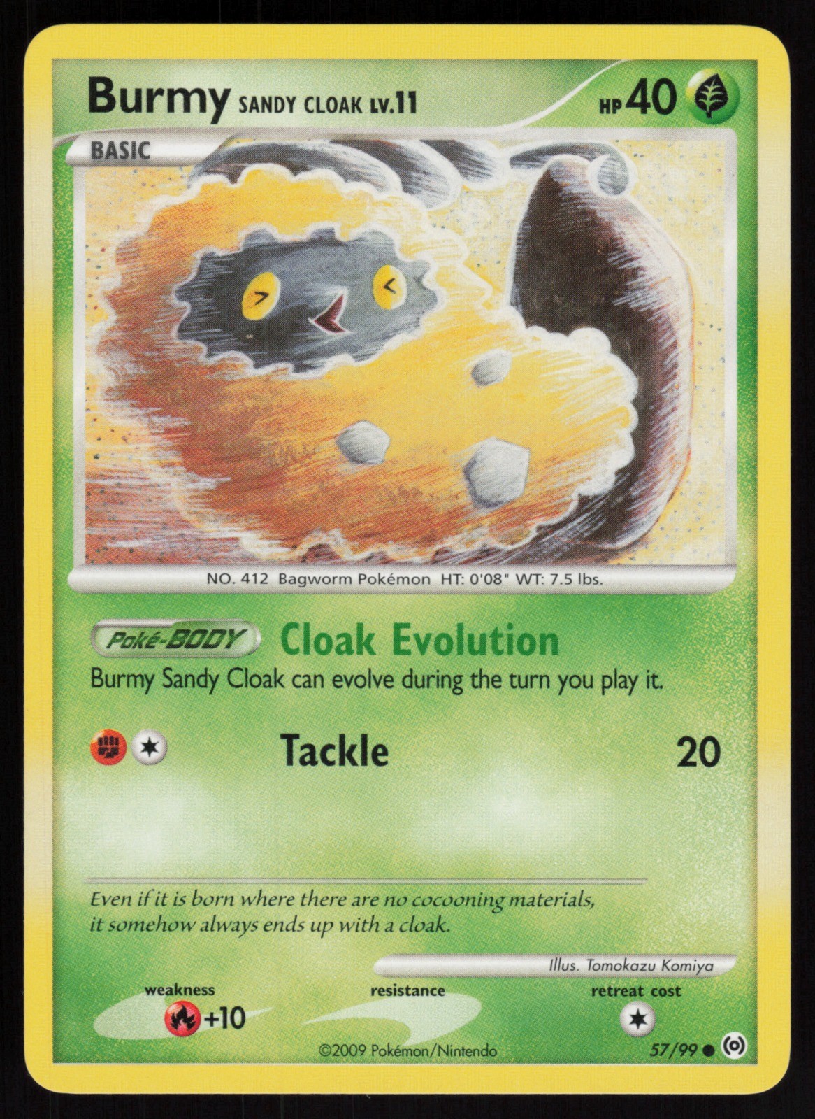 Burmy Sandy Cloak 57/99 Arceus Pokemon TCG Card