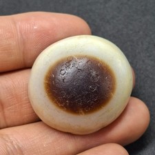 Autentico antico amuleto himalayano tibetano Dzi Luk Mik occhio di capra agata perline