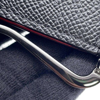 Christian Louboutin Bifold Wallet Money Clip Wallet Logo Leather