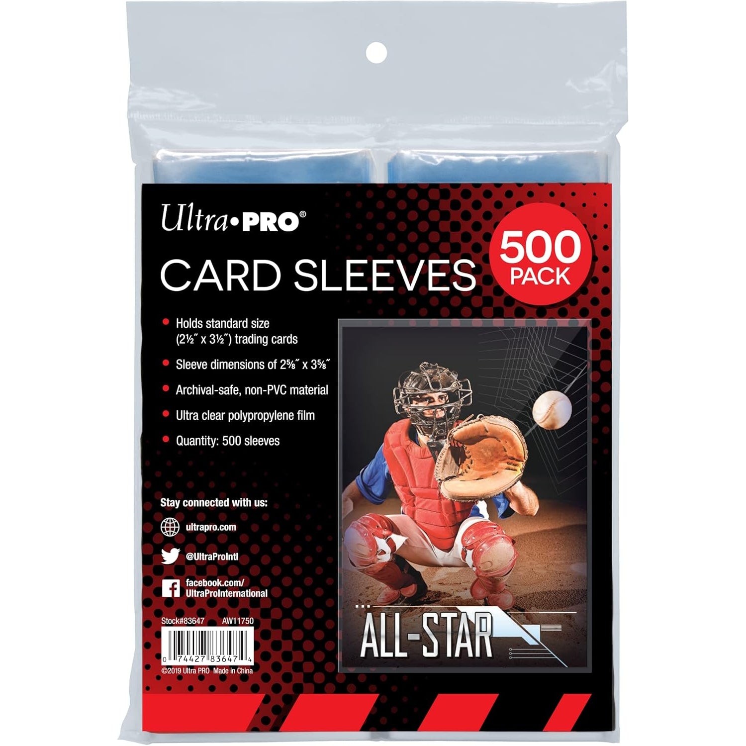 Ultra PRO: Clear Card Sleeves Storage Safe - 500 Count [2.5 x 3.5 Standard Siz