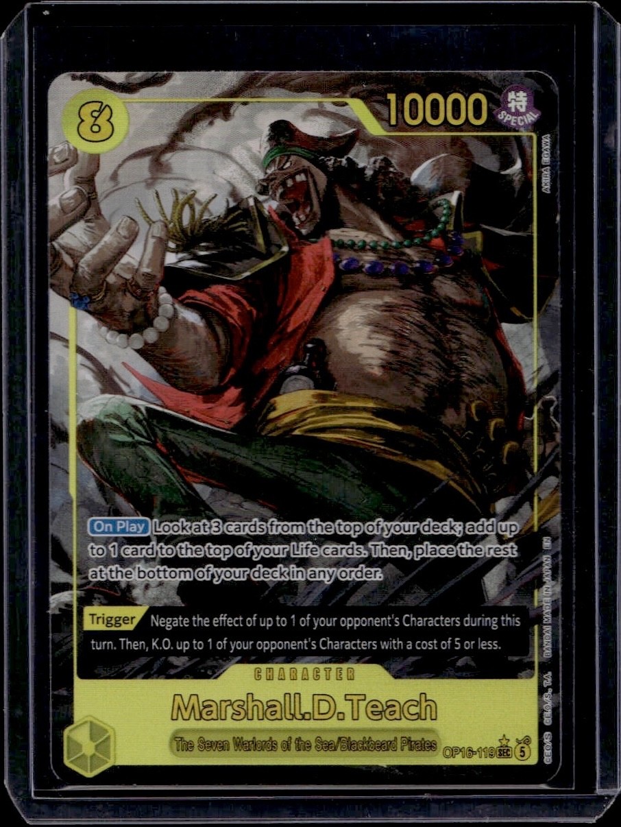 One Piece TCG Marshall D. Teach OP16-119 SEC Alt Art The Time of Battle ENGLISH