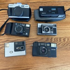 6 Vintage Cameras Minolta Tele Kodak Disc 4000 Kodak X 35 Chinon 35F Keystone