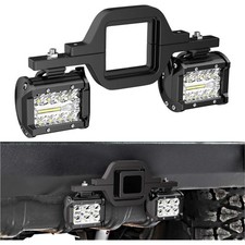 2 Pcs 4 Inch 60W Led Pods with 2 Inch Tow Hitch Mounting Brackets Backup Reve...