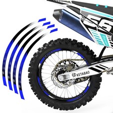 For HONDA CRF 230F 03-23 22 21 20 Wheel Stickers Rim 21" 18" Dirt Bike B01B Blue