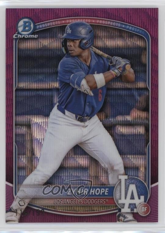 2025 Bowman Chrome Prospects Fuchsia Wave Refractor /199 Zyhir Hope #BCP-2 8x7