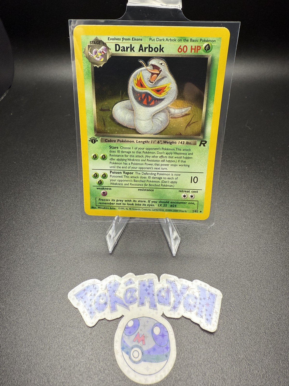 2000 Pokémon TCG Team Rocket 1st Edition Dark Arbok 2/82 Holo Rare NM Lot3
