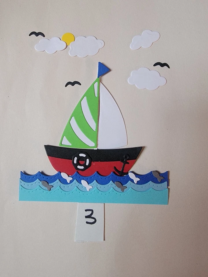 1 cartulina náutica velero troquelada para tarjetas de álbum de recortes ver fotos #1-4 Foto 4 de 4