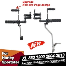 12" Forward Controls Footpegs for Harley Sportster XL883N XL883C XL1200C 04-13