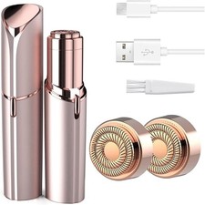 Facial Hair Remover for Women with 2 Pack Replacement Heads Gold Rose