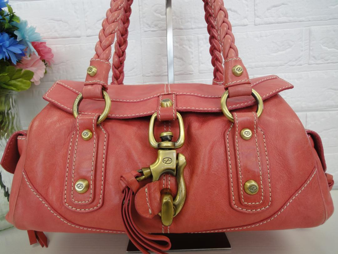Authentic FRANCESCO BIASIA y2k tote bag hand shoulder leather 