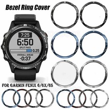 For Garmin Fenix 7 7X 7S 6 6X 6S Pro Metal Smart Watch Bezel Ring Adhesive Cover