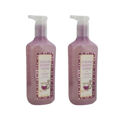 SET OF 2 NEW Bath & Body Works Strawberry Soda Cleansing Gel Hand Soap, 8 oz
