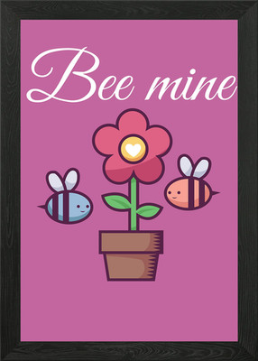 Gerahmtes Wandbild Biene Mine Poster Leinwanddruck Bild