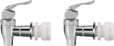 Silver Beverage Dispenser Replacement Spigot, Push Style Spigot for Beverage Dis