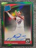2018 Donruss Optic #165 Vincent Edwards Green Prizm Autograph Auto /5