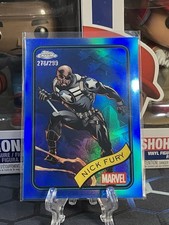 2025 Topps Chrome Marvel Blue Refractor 278/299 Nick Fury #193