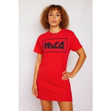 MCQ Alexander Mc Queen Red Pullover T Shirt Dress  Women's Size Small 