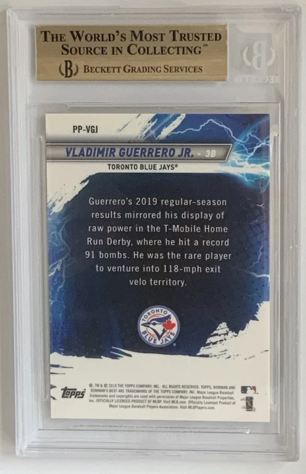 Bowman's Best Power Producers Vladimir Guerrero Jr Gold 2019/50 BGS 10 Foto 2 de 2
