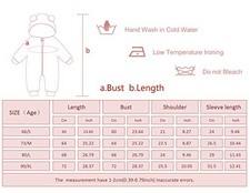 Happy Cherry Baby Snowsuit Windproof Down Jumpsuit Lightweight Winter Warm