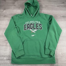 Philadelphia Eagles Sweatshirt Youth XL Green NFL Football Nike Hoodie Pullover