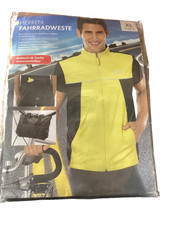Herren Fahrradweste Weste Frühling Herbst Jacke Gelb XL mit Rückentasche