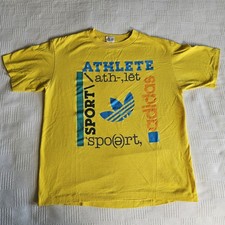 Vintage 80s Adidas T Shirt Men’s Medium Made In USA Trefoil Logo Single Stitch