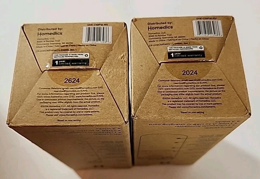 NEW SEALED LOT OF 2 HoMedics Portable Ultrasonic Humidifier Navy Travel Size - Image 4 of 4