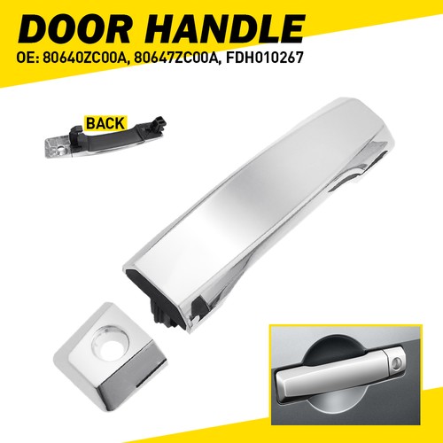Manija de puerta exterior delantera izquierda cromada para Infiniti QX56 2004-2010 base