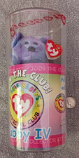 TY Beanie Baby Official Club Clubby IV 4 Bear 2001 Sealed In with Round Case