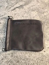 Audio-Technica Soft Drawstring Headphone Pouch Black 8x9 Inch Storage Bag Case