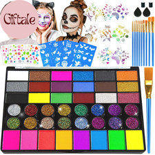 42 Colors Face Painting Kit, Water Activated Face  Body Paint Set