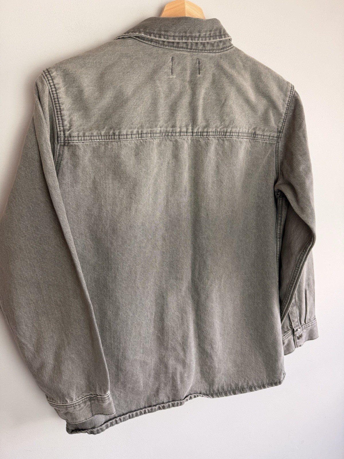 Primark Boys Grey Denim Shirt Size 11-12 Years Casual Button Down Long Sleeve image 8