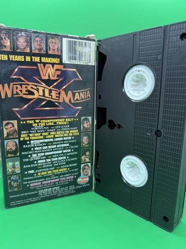 WWF WrestleMania X (10) VHS 1994 Bret Hart, Owen Hart, Yokozuna Lex Luger B8 - Picture 2 of 2