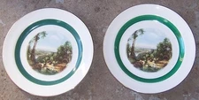 Amsterdam Design Nautilus Shape Homer Laughlin China Two Salad Plates Vintage