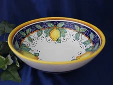 Deruta Italian Pottery Alcantara Lemons Serving Bowl Italy
