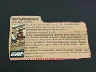 gi joe lot File Card 1984 Clutch Tan Great Condition