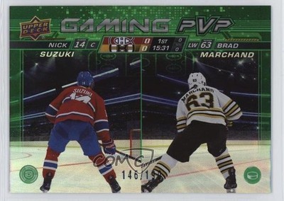 2024 Upper Deck Series 1 Gaming PVP Green 146/199 Nick Suzuki Brad Marchand 18fq