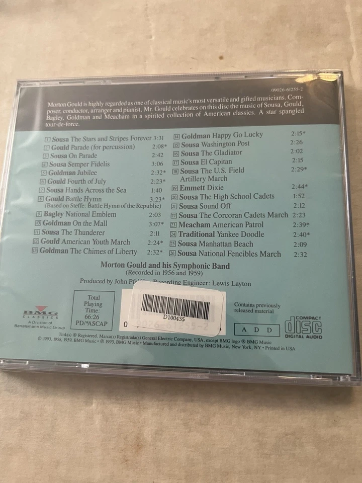 NEW/SEALED CLASSICAL MUSIC CD - MORTON GOULD - “BRASS & PERCUSSION” (1993/1959) Foto 2 de 2