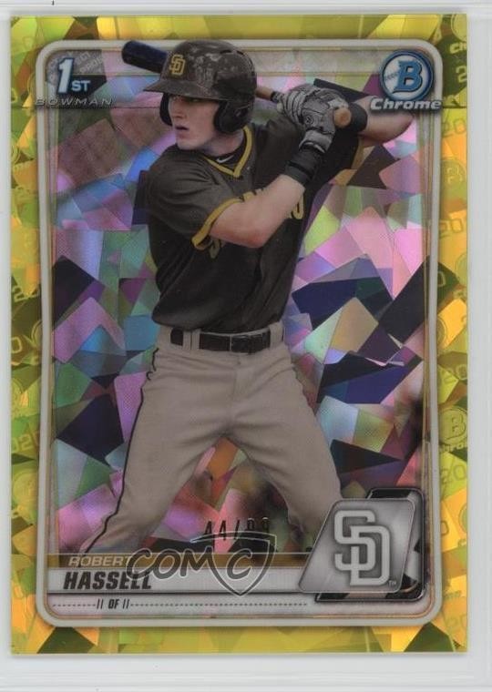 2020 Bowman Chrome Draft Sapphire Edition Yellow 44/99 Robert Hassell III x0z